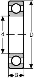 61700 ZZ    BEARING